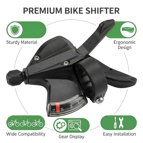 SL-M315-7 Speed Bike Shifter, 7 Speed Right Thumb Gear Shifter | Bicycle Shift Lever MTB Mountain Bike Shifter Trigger Shifter Commuter Folding Hybrid Bike Gear Shifter - color: SL-M315-7R