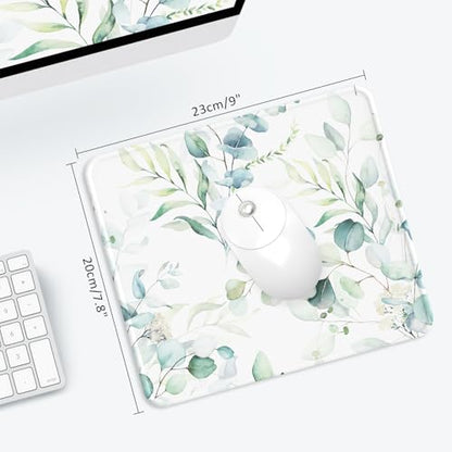 스티치 엣지가 있는 마우스 패드, 미끄럼 방지 고무 베이스가 있는 다중 패턴 컴퓨터 마우스 패드, 세탁 가능한 천 마우스패드, 게임, 노트북, PC용(잎) - color: 나뭇잎 30개