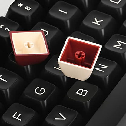 Rome ASA Custom keycaps ，150 Keys Double-Shot Key Cap Set for Cherry/Gateron MX switches 60 Percent / 64/61 Gaming Mechanical Keyboard - color: Rome black