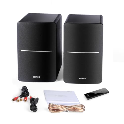 Edifier R1280T Powered Bookshelf Speakers - 2.0 Active Near Field Studio Monitor Speaker - Black - 42 Watts RMS - color: Black