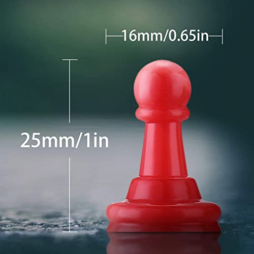 Hestya 96 Pcs Board Game Pawns 8 Colors Plastic Pawn Pieces 1 Inch for Board Games Replacement Classroom Token Markers DIY Game Tabletop RPG Arts Crafts