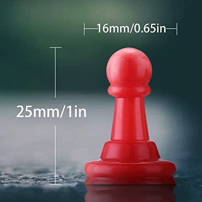 Hestya 96 Pcs Board Game Pawns 8 Colors Plastic Pawn Pieces 1 Inch for Board Games Replacement Classroom Token Markers DIY Game Tabletop RPG Arts Crafts