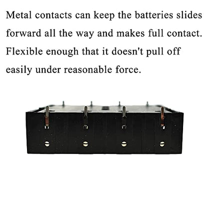 HAHIYO 3.7V 18650 4 Slots Battery Holder with Pin Less Additional Resistive Loss Allows Fully Contact Independent Batteries Bay Case Storage Box 4 PCS for DIY Toy Rechargeable Power System - style: 18650(Pin-4 Slots)-4P