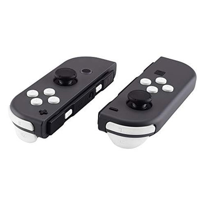 eXtremeRate DIY Full Set Buttons for Nintendo Switch & Switch OLED, Custom Replacement Buttons for JoyCon, ABXY Direction Keys SR SL L R ZR ZL + - Home Capture Trigger Buttons Springs - White - color: White