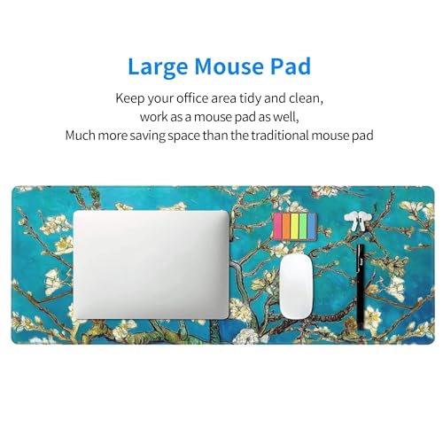 Almond Blossom Gaming Mouse Pad Extended Large Mouse Mat 31.5 X 11.8 Inch Nonslip Rubber Base Long Desk Pad Stitched Edges Mousepad Mice Pad for Office Home Game - color: Almond Blossom