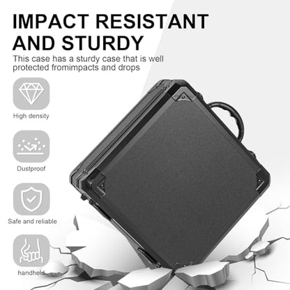 Protective Hard Case Shockproof Water-resistant with Customized DIY Foam Insert fit for Camera, Laptops, etc, 12.2 X 12.2 X 4.5-Inch - size: Inner：11.7''X 11.5''X 5 ''