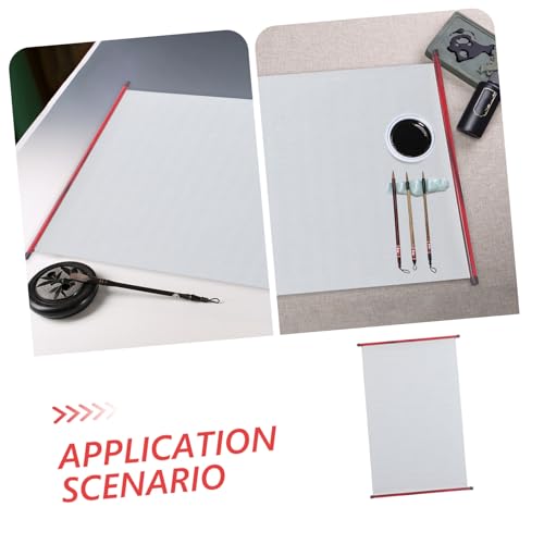 TEHAUX 0.7m Chinese Calligraphy Water Writing Mat Scroll Reusable Blank Practice Cloth for Calligraphy and Painting for Home and School Use - size: 70.00X42.00X2.00CM