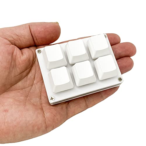 Mini 6-Key Macro Mechanical Keypad RGB Gaming Keyboard, Type-C USB | Portable One-Handed, Fully Programmable, Keyboard for Windows Mac OSU HID Standard, RGB Backlight, Hot Swap, Red Switches
