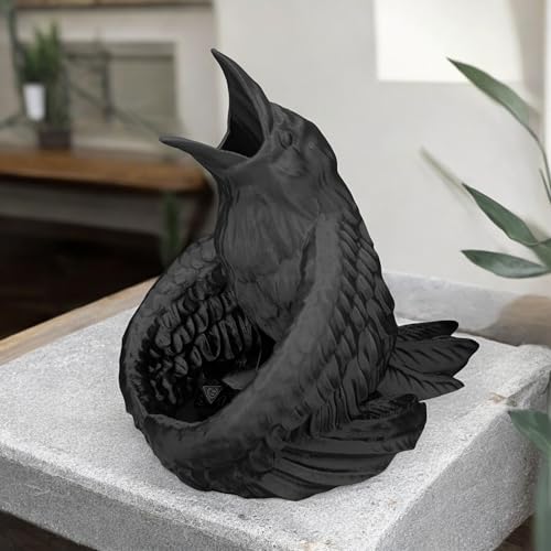 Enchanting Raven Dice Tower for RPG Enthusiasts, Perfect Dungeons and Dragons Accessory, Ideal DND, Crow, Bird, Gothic D&D Dice Rollers & Gifts, Warhammer, Fantasy Gaming, Tabletop (Black)