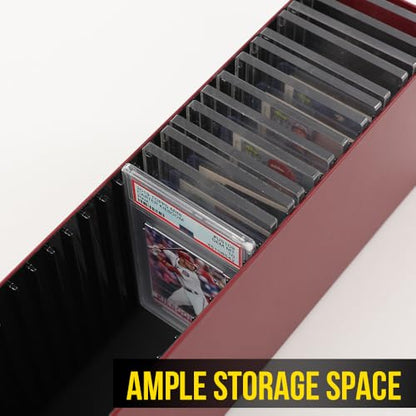 CROSSDESIGN Slotted Graded Card Storage Holder Container Trading Cards | Boxes with Slat Storage Boxes