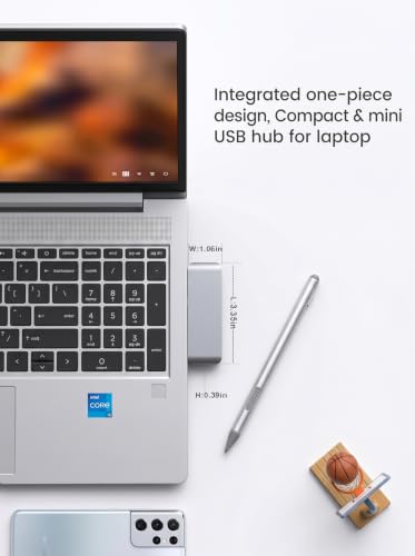Right USB Hub, Cable-Free USB Splitter,Portable USB Hub for Laptop | One-hand Operation & Device Protection,Plug and Play,cordless integrated design,5Gbps High Speed Transfer - style: Right USB 3.0 Hub