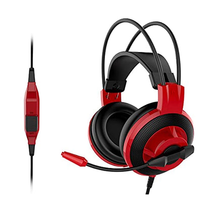 msi Gaming Headset with Microphone (DS501) Black - size: One Size, style: DS501 GAMING HEADSET