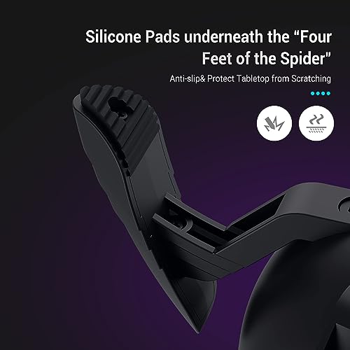 Mouse Bungee Spider Gaming Mouse Bungee Cable Holder Mouse Cord Holder with RGB Light and USB Port (USB Style)