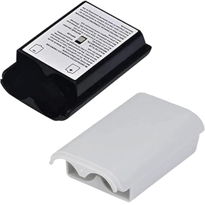 Dogxiong 2 Pack Battery Pack Cover for Xbox 360 Wireless Controller, Replacement Battery Pack Cover Shell Case for Xbox360 (Black&White) - color: 2Pcs Black&White