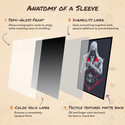 Blades Crossed - MTG Card Sleeves, 104ct, Standard Size, Smooth | Perfect for Double Sleeving, Smudge Resistant Matte Back, Standard 66x92mm - Compatible with Magic The Gathering & TCG Cards - color: Blades Crossed, size: Smooth