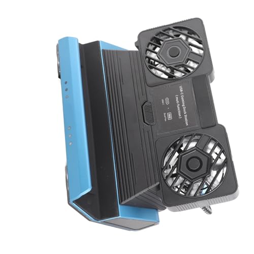 9 in 1 Docking Station for Steam Deck, Rog Ally X, Legion Go, Claw, Gaming Console Dock with Detachable Dual Cooling Fan, 4 USB Ports, 100W PD Charging