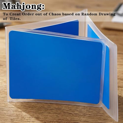 2Pcs Waterproof Mahjong Card Holder Protector Clear 6.1 × 4.96In | 2026, Durable Protective Cover Holder, Frosted Plastic, For NMJL Extra Large Cards, Mahjongg Accessories Gifts