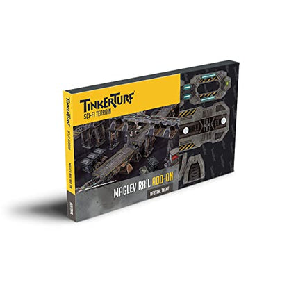 TinkerTurf Sci-Fi Terrain: MagLev Rail Add-on, Neutral Theme, Sturdy, Affordable, Great-Looking Full-Color Terrain, Quick and Easy to Assemble, Virtually Limitless Setups - style: Rail Add-On