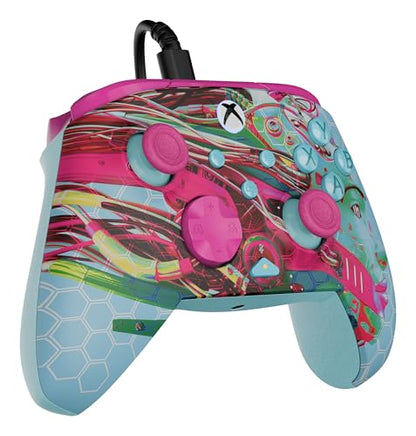 Turtle Beach Rematch Advanced Wired Gaming Controller for Xbox & PC | Xbox Series X|S, Xbox One, PC, 2 Remappable Buttons, Hall-Effect Triggers, Audio Controls, Image Shift Design, Android Dreams - color: Android Dreams