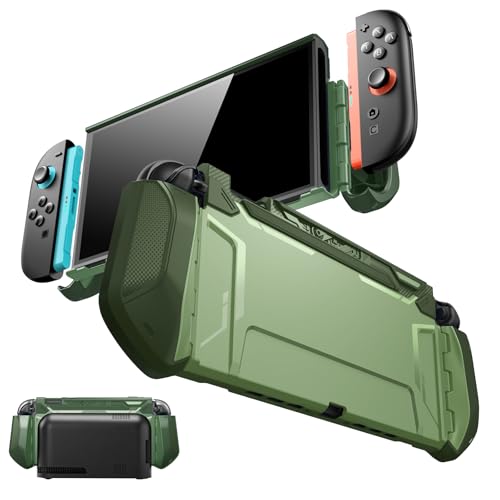 Mumba Blade Series Case for Nintendo Switch 2 [Dock Friendly] [Military-Grade Protection] Switch 2 Grip Protective Cover Shell, Quick-Release Joy-Con, Accessories for Switch 2 Controllers (Green) - color: Avocado Green