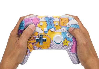 PowerA Enhanced Wireless Controller for Nintendo Switch- Mushroom Kingdom Pop Art, Switch Lite/Switch-OLED Model, Nintendo Switch 2, Gamepad, game controller, Bluetooth controller - color: Mushroom Kingdom Pop Art