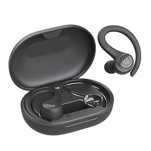 JLab Go Air Sport, Wireless Workout Earbuds Featuring C3 Clear Calling, Secure Earhook Sport Design, 32+ Hour Bluetooth Playtime, and 3 EQ Sound Settings (Graphite/Black) - color: Graphite, style: Sport