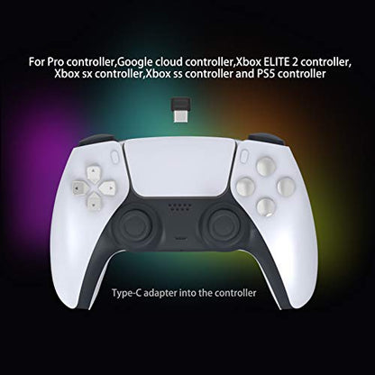 2-in-1 Fast Charging Dock for Switch Pro/PS5/Xbox Series X Controllers, Smart LED Indicator, Safe Charging with Overcharge Protection with USB-C Cable
