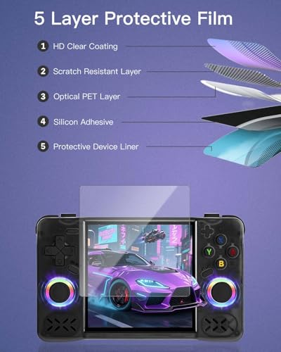 2 Pack Screen Protector for XF40H Retro Handheld Game Console, 9H Hardness Tempered Glass for XF40H Retro Handheld Game Console,Anti-Scratch, HD Clarity,Bubble Free