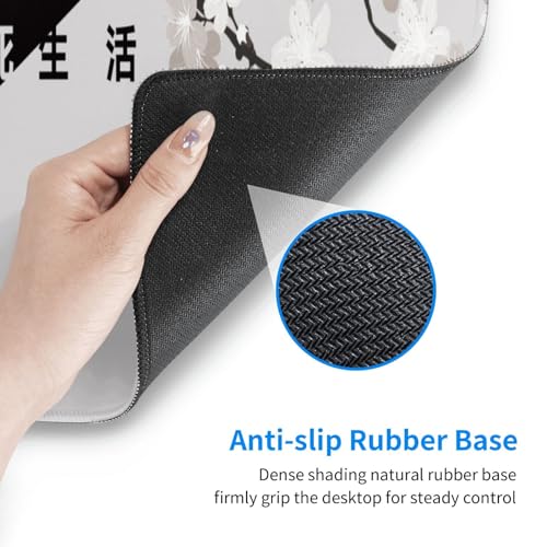 Extended Gaming Mouse Pad, Large Gaming Mouse Waterproof with Stitched Edges, Non-Slip Desktop Pad for Home and Office, Level Up Your 31.5x11.8 Inch… (Black and White Life) - color: Black and White Life