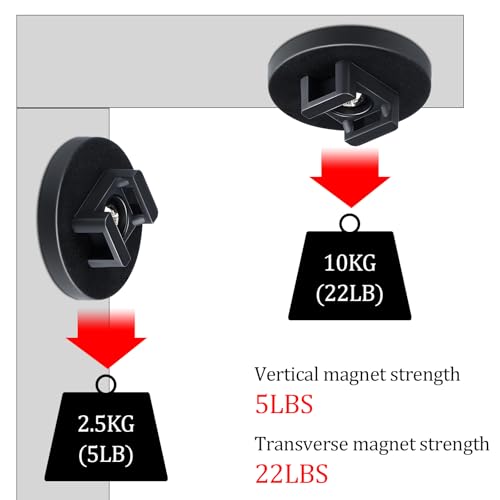 Yookeer Magnetic Zip Tie Mount Base Black Magnetic Cable Clips Wire Holder Multipurpose Cable Ties Management Base Electrical Supplies for Wire - size: 43 mm