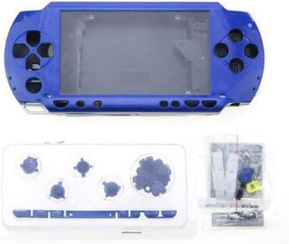 Full Housing Shell Case Cover with Button Set for PSP 1000 1001 Series Replacement (Blue) - color: Blue