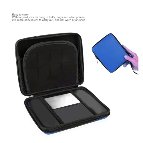 ASHATA Game Card Case for 2DS Console, Hard Shell Carrying Case Pouch with 8 Game Card Holders, Blue - color: Blue
