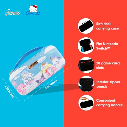 Sonix x Sanrio Carrying Case for Nintendo Switch 1, Protective Travel Case | Hello Kitty and Friends Ice Friends - color: Hello Kitty & Friends Ice Friends