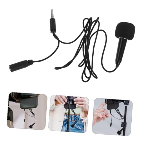 VICASKY 1set Portable Microphone Professional Tiny Mic for Karaoke Vlogging and Lightweight Design Easy to Carry for Smartphones and Laptops for Outdoor Use