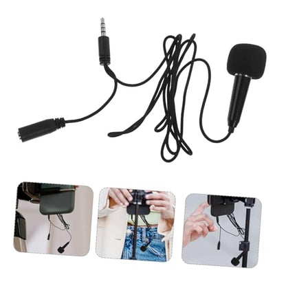 VICASKY 1set Portable Microphone Professional Tiny Mic for Karaoke Vlogging and Lightweight Design Easy to Carry for Smartphones and Laptops for Outdoor Use