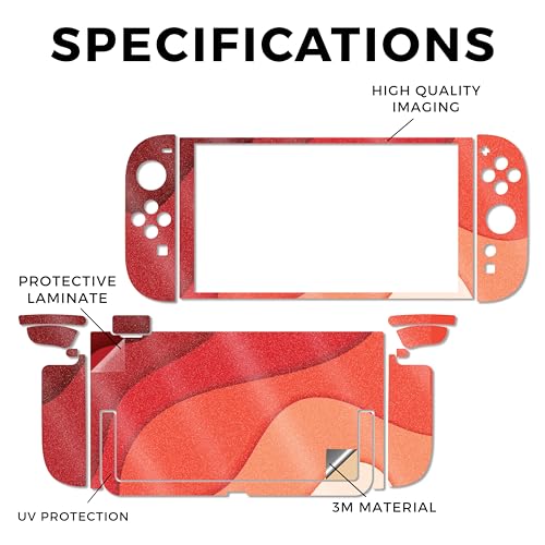 Glossy Glitter Gaming Skin Compatible with Nintendo Switch 2 Console Only - Papercraft Red - Premium 3M Vinyl Protective Wrap Decal Cover - Easy to Apply | Crafted in The USA by MightySkins - color: Papercraft Red, size: Switch 2 Console Skin Only, style:
