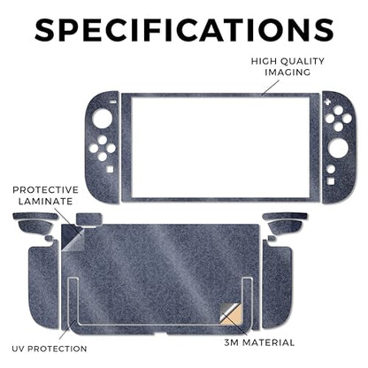 Glossy Glitter Gaming Skin Compatible with Nintendo Switch 2 Console Only - Charcoal Lattice - Premium 3M Vinyl Protective Wrap Decal Cover - Easy to Apply | Crafted in The USA by MightySkins - color: Charcoal Lattice, size: Switch 2 Console Skin Only, st