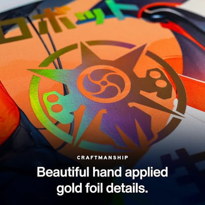Alfies! Gold Foil Accents Playmat | Chrome Syndicate | Perfect Trading Card Gift | Futuristic Custom Shape | Compatible with Magic | MTG playmat