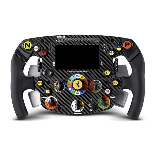 Thrustmaster Formula Wheel Add-On Ferrari SF1000 - PS5, XBOX & PC | Ferrari licensed SF1000 replica, for single-seater, 4.3-in LCD, 25 buttons, 7 encoders, aluminum shifter paddles, 21 LEDs