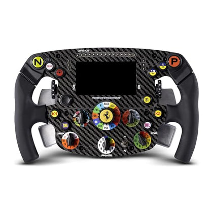 Thrustmaster Formula Wheel Add-On Ferrari SF1000 - PS5, XBOX & PC | Ferrari licensed SF1000 replica, for single-seater, 4.3-in LCD, 25 buttons, 7 encoders, aluminum shifter paddles, 21 LEDs