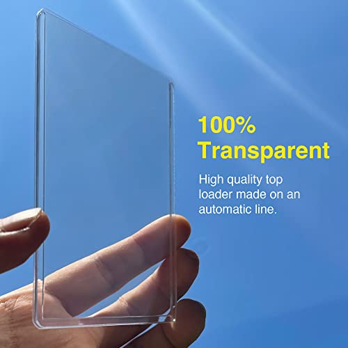 35pt Top Loaders for Cards, 3x4 Regular Holder with Protective Film, Toploader Card Protectors Hard Plastic, 25-Count - size: 3x4 35PT Top Loaders