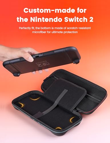 MOGOOD Carrying Case for Nintendo Switch 2 (2025) 10 Game Cartridges | Water-Resistant Slim Protective Case Hard Shell Travel Bag, For Console & Accessories - size: Small