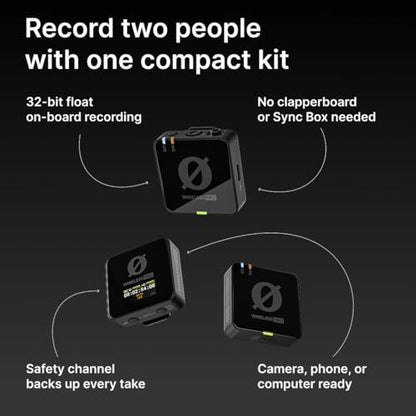 RØDE Wireless PRO Compact Wireless Microphone System with Timecode, 32-bit Float On-board Recording, 2 Lavalier Microphones and Smart Charge Case for Filmmaking and Content Creation | 32-Bit Float Onboard Recording, Timecode, Series Iv 2.4ghz, 32GB Tx Mem