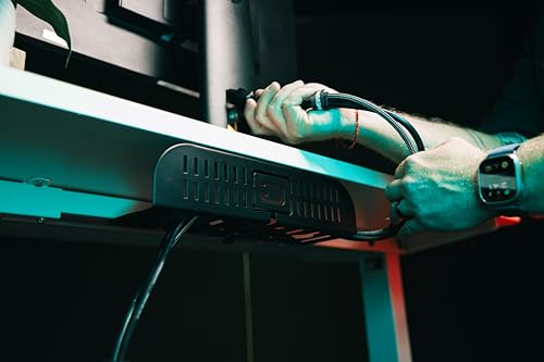 Gator Frameworks Metal Cable Management System - Mounts Under Desk for a Clutter Free Space with 1" Sapced Slots and (6) Cable Ties, (GFW-CBLMGM-MTL) - style: Metal System