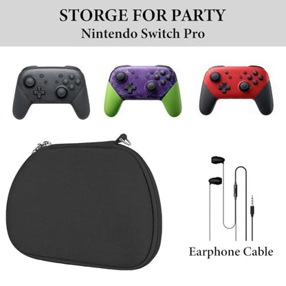 GEEKRIA Controller Travel Case Compatible with Nintendo Switch Pro, Hard Shell Carrying Bag, Protective Storage with Internal Mesh Pocket for Charging Cable (Dark Gray) - color: Dark Gray