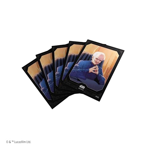 Star Wars: Unlimited Chancellor Palpatine Art Sleeves | Officially Licensed Pack of 60 Art Sleeves and 2 Clear Sleeves, Optimized Size for Star Wars: Unlimited and Other TCG & LCGs
