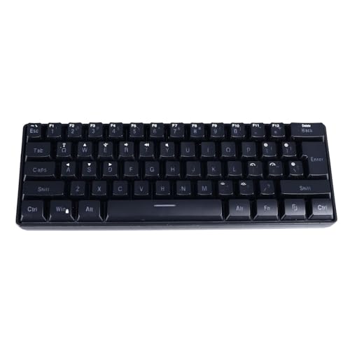 SUNGOOYUE 61 Keys RGB Backlit Gaming Keyboard Wired Membrane Keyboard for Home Office (Black) - color: Black