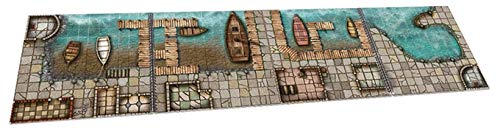 Towns and Taverns Books of Battle Mats by Loke | Modular Fantasy RPG Map Book Set with Lay-Flat Wipe-Clean Pages | Dual Slipcase for DND Pathfinder and Tabletop RPGs | Reusable Surfaces