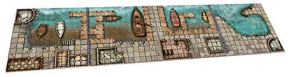 Towns and Taverns Books of Battle Mats by Loke | Modular Fantasy RPG Map Book Set with Lay-Flat Wipe-Clean Pages | Dual Slipcase for DND Pathfinder and Tabletop RPGs | Reusable Surfaces