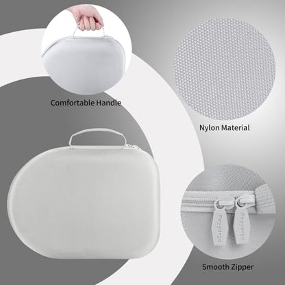 Storage Case Compatible with Meta Quest 3S / Quest 3 VR Headset | Lightweight Carry, Secure Storage, Convenient Zipper, Soft Interior,White Case - color: White